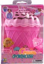 tienerpop cupcake meisjes 13 x 9 cm roze/spiraal