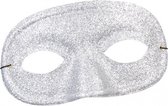 verkleedmasker Glitter dames zilver one size