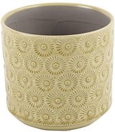 bloempot Sharon 14 x 12,5 cm keramiek geel