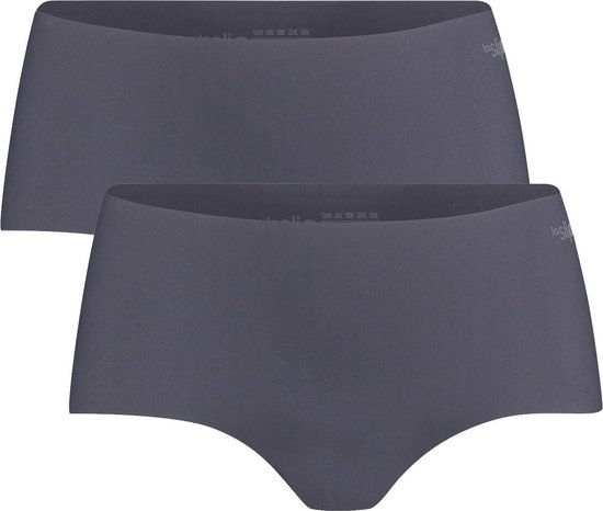 LaSlip - Basic - 2-Pack Midi - Antraciet - XXL - Onderbroek Dames