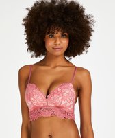 Hunkemöller Dames Lingerie Voorgevormde longline bh zonder beugel Shiloh  - Roze - maat B75