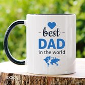 Best  dad in the world  - Customized mokken en bekers - mokken met tekst - mokken - bekers - cadeautje - cadeau voor vrouw - cadeau vor man - keramiek servies - valentijn cadeautje voor haar 