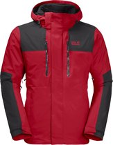 Jack Wolfskin Jasper 3in1 Men - Outdoorjas - Winterjas - Heren - Rood - Maat L