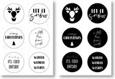 MOODZ design | Stickers Kerst | Kerst stickers | Stickervel | 12 stickers | Kerstmis