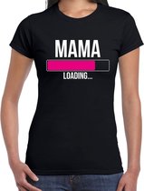 Mama loading t-shirt zwart voor dames - Aanstaande mama cadeau/ mama in verwachting XS
