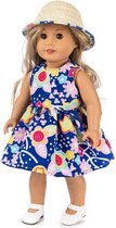 Akyol® Poppen Jurkje | Baby | Bloemetjes | Poppenkleertjes | Cadeau | Meisje | Jongen | Geschenk | Inclusief hoed