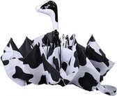paraplu Koe 96,5 x 67 cm zijde/ABS wit/zwart