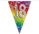vlaggenlijn cijfer '18' junior folie 6 meter
