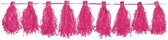 slinger met kwastjes Garland 3 meter roze