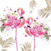 PPD - Floral Flamingos - papieren servetten