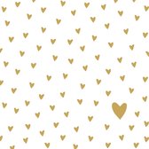 PPD - Little Hearts gold - papieren servetten