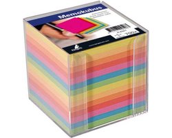 foto van Kangaro memokubus - 9,5x9,5cm - gevuld - 700 vel gekleurd papier - K-6301