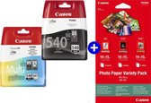 Canon PG-540 & CL-541 - Inktcartridge - 2x Zwart / 1x Kleur - Incl. Canon Fotopapier