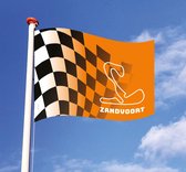 Finish Race/ Oranje geblokte vlag - 150 x 100 cm Grand Prix Zandvoort