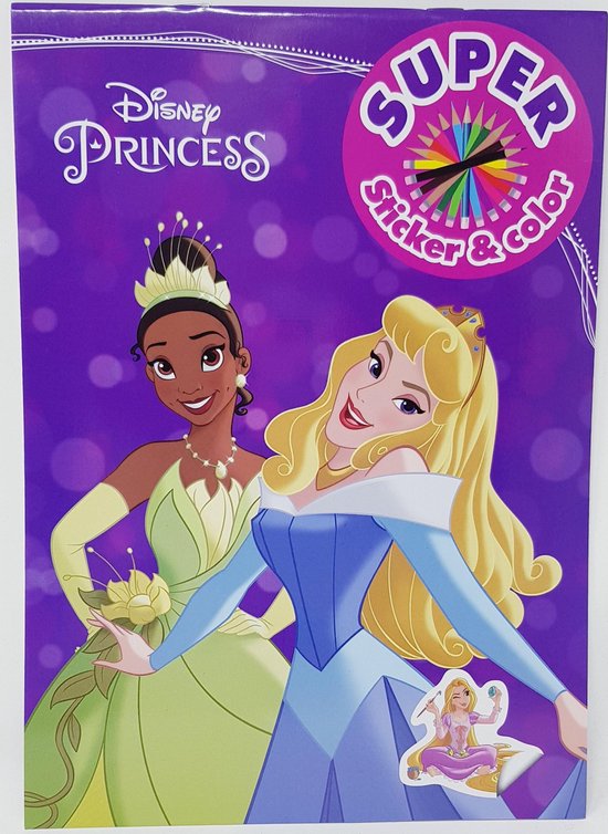 genoeg Beschrijvend Voorwaarden DISNEY - PRINCESS - SUPER - Kleurboek met stickers - Sticker&color -  Doornroosje Rapunzel | bol.com