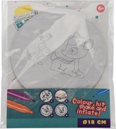 inkleur ballon zelfopblaasbaar 18 cm bambi
