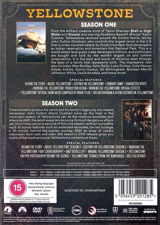 Yellowstone: Seasons 1 & 2 (DVD) (Dvd), Kevin Costner | Dvd's | bol.com
