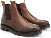 DenBroeck Schalk St. Leren Chelseaboots heren - Gevoerde enkellaarzen - Cognac Bruin Leer - Maat 41