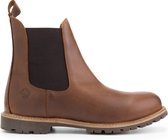 Travelin' Leikanger Heren Leren Chelsea boot - VIBRAM zool - Wol gevoerd - Cognac bruin leer - Maat 48