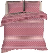 Warme Flanel Lits-jumeaux Dekbedovertrek Nyncke Roze | 240x200/220 | Hoogwaardig En Zacht | Ideaal Tegen De Kou