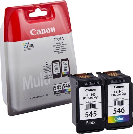 Multipack de cartouches d'encre Canon PG-545/CL-546 BK/C/M/Y dans Fin de  Série — Boutique Canon Suisse