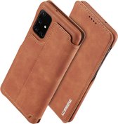 Luxe Telefoonhoesje voor Samsung Galaxy A71 | Hoogwaardig Leren Bookcase | Luxe Uitstraling | Flip Case | Portemonnee | Bruin