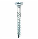 Glanzende schroef met platte kop en Torx-aandrijving, met schachtribben.