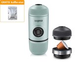Wacaco Nanopresso Elements Nespresso set - Arctic Blue - Voordeelset - GRATIS Kyboka® Koffie-etui - Portable espresso maker - Nespresso cup adapter - S-Hard case - Blauw - Cadeau voor hem en 