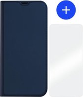iPhone 13 Pro Bookcase Hoesje Blauw - Dux Ducis (Skin Serie) + Cacious Screen Protector