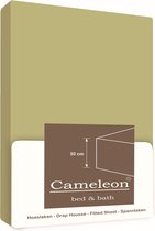 Drap Hoeslaken Caméléon vert olive 90x200 cm