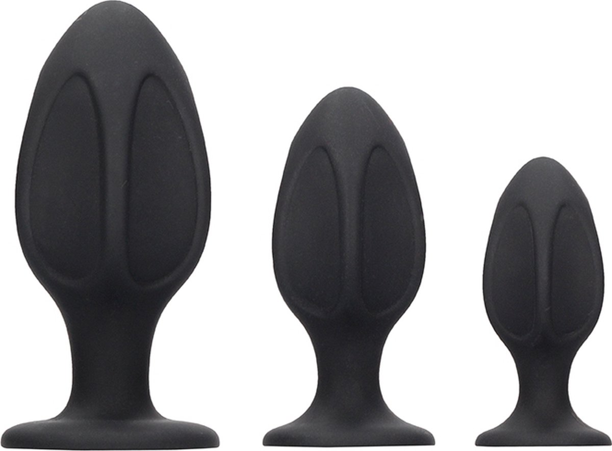 Shots - Ouch! Diamantvormige Butt Plug Set black
