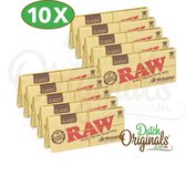 RAW Artesano King size Classic + tray + tips Vloei - Lange Vloei - Vloeipapier - Rolling paper (Smoking) - 10 stuks