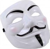 Anonymous Masker - Wit - Vendetta  - Leuk voor Halloween - Verkleedpartijtje -