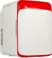 BrightWise® Mini Koelkast Incl. Draagbaar handvat & auto-oplader - Minibar – Barmodel - Portable koeler - Energiezuinig - 26 x 25 x 35 cm - Rood