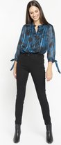 LOLALIZA Skinny broek met strass steentjes - Zwart - Maat 48