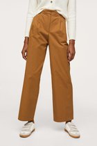 Mango Broek Katoenen Bandplooibroek 17075952 09 Dames Maat - W36