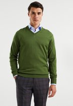 Van Gils - Effen pullover Basico V-neck van merinowol Heren