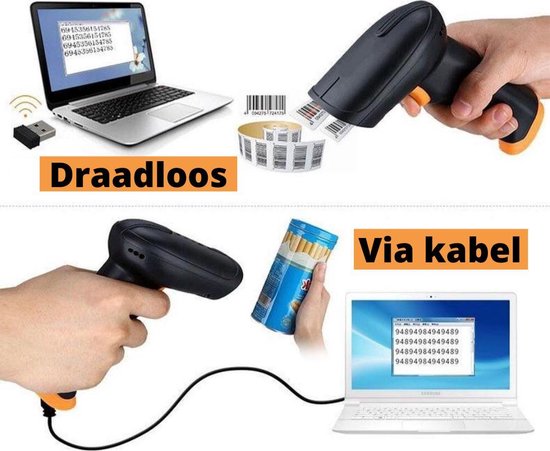 ProTools Barcode Scanner - Winkel Product Handscanner - 1D Barcodelezer - USB of Draadloos - Barcodescanner - Barcode scanner draadloos usb - DirectSupply