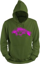 Groene Hoodie Fully Scaled Carp Roze