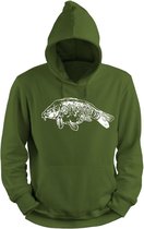 Groene Hoodie Fully Scaled Carp Wit