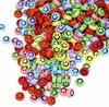foto van Smiley Kralen - Emoji Kralen - Smiley Kralen Gekleurd - Kunststof - 7mm - Mix - 100 Stuks