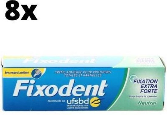 Fixodent Kleefpasta Neutral - 8 x 47 gram - Voordeelpakket