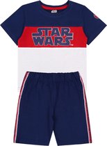 Marineblauw setje - blouse met STAR WARS short 110 cm