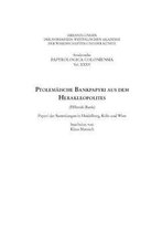 Ptolemaische Bankpapyri Aus Dem Herakleopolites (P.Herakl.Bank)