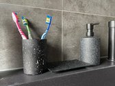 Badkamerset 3-in-1 Tandenborstelhouder - Zeepdispenser - Zeep schaal - badkamer accessoires - design - industrieel