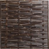 Bamboe gevlochten tuinscherm 180x180 Zwart bamboescherm bamboeschutting
