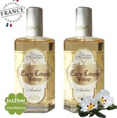 Eau de Colognes Vintage 2x125ml | AMBER GEUR | uit Grasse, Zuid Frankrijk.