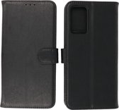 Oppo A16 Hoesje - Book Case Telefoonhoesje - Kaarthouder Portemonnee Hoesje - Wallet Case - Zwart