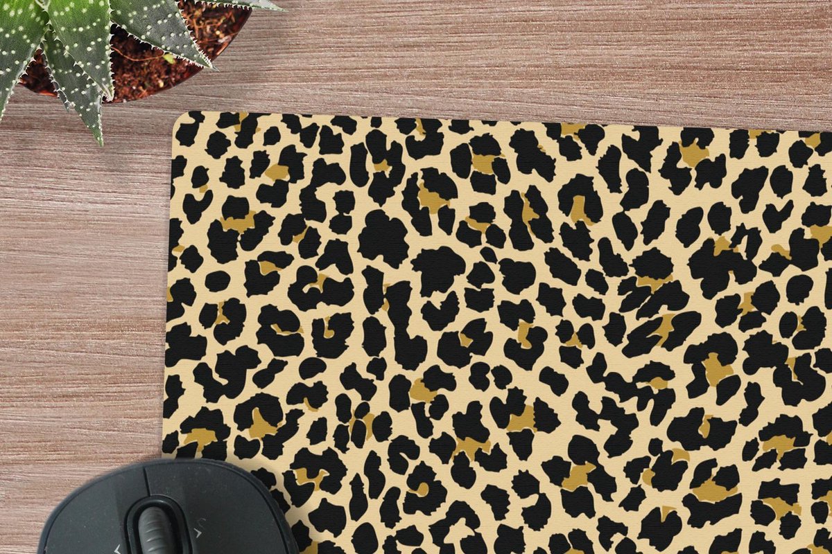 Muismat 30x30 cm - Mousepad Panterprint - Patronen - Dieren - Muismatten