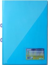 EXXO-HFP # 34526 - Dossier de devis A4 - Polyprop transparent - Fenêtre pour cartes - Bleu - 10 pièces (1 paquet de 10 pièces)